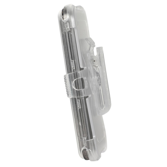 Бронечохол для Samsung Galaxy S24+, Belt Clip, з кліпсою, прозорий / чорний