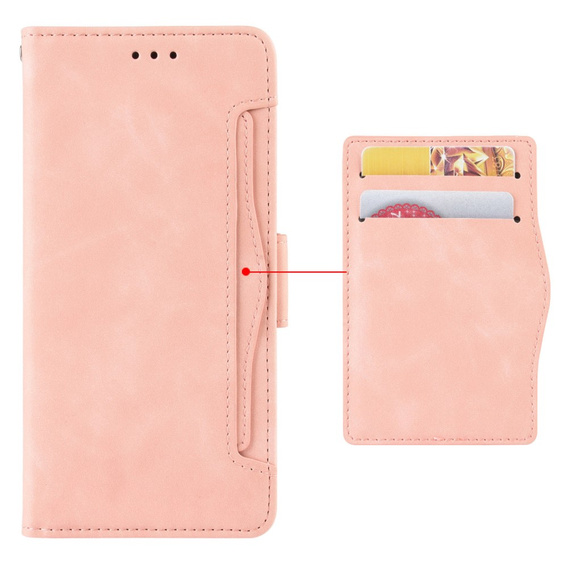 Откидной чехол для Xiaomi Redmi Note 13 5G, Card Slot, розовый