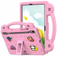 Детский чехол для Samsung Galaxy Tab S10 Lite / S10 FE / S9 FE, Cute Patterns, с подставкой, розовый