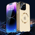 Магнітний чохол Dual Glass MagSafe для iPhone 15, золотий