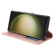 Чехол с откидной крышкой для Samsung Galaxy S23 Ultra, бумажник, для MagSafe, розовый rose gold