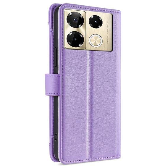 Чохол-книжка для Infinix Note 40 Pro, Wallet Zipper Pocket, фіолетовий