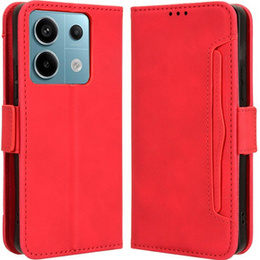 Откидной чехол для Xiaomi Redmi Note 13 Pro 5G, Card Slot, красный
