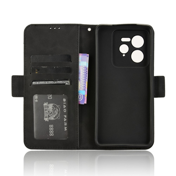 Футляр з клапаном для Realme GT 7 Pro, Card Slot, чорний