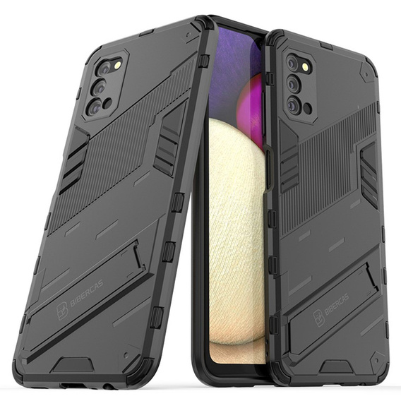 Чехол для Samsung Galaxy A03s, Military kickstand, чёрный