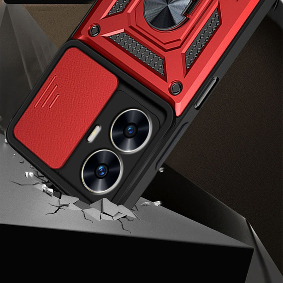 Чехол NOX Camera Slide Realme C55, CamShield Slide, красный