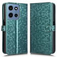 Чохол-фліп для Motorola Moto G86 5G, Wallet Rhombus, зелений