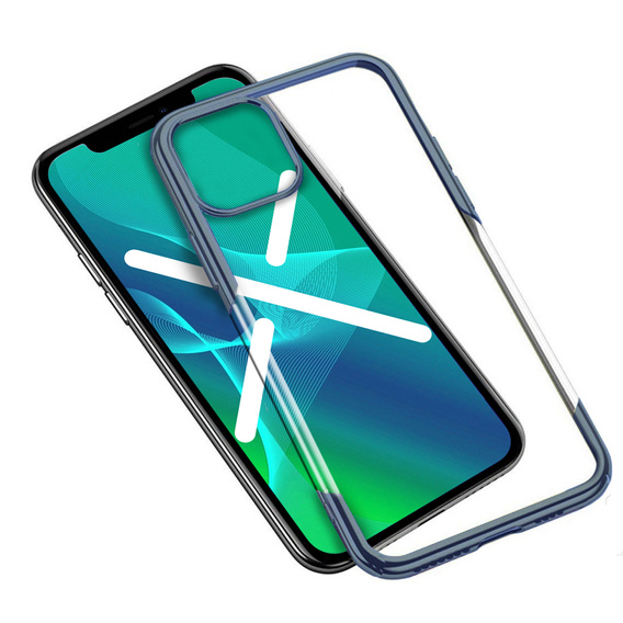 Чехол ERBORD TPU Frame для iPhone 13 Pro - Clear / Blue