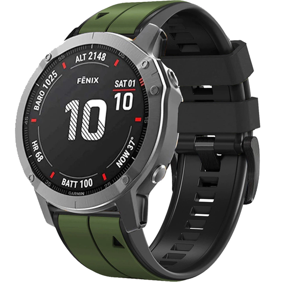 Силіконовий ремінець для Garmin Fenix 26mm, Army Green