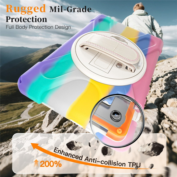 Броньований чохол з підставкою та ременем через плече для Samsung Galaxy Tab A11