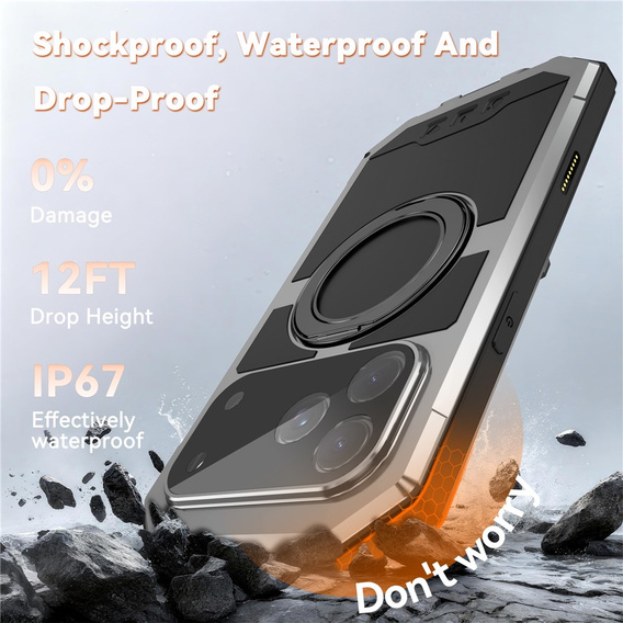 Чехол R-JUST с MagSafe и подставкой для iPhone 17 Pro Max