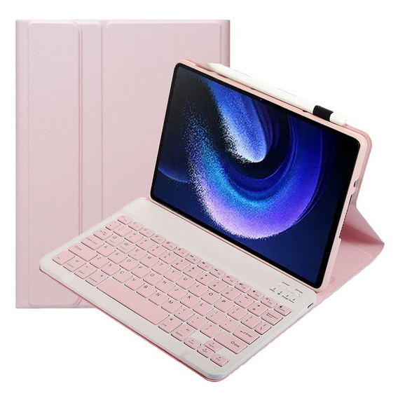 Чехол + клавиатура Xiaomi Pad 6/6 Pro, розовый rose gold