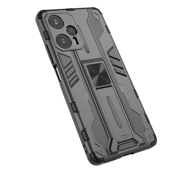 Чехол до Xiaomi Poco F5, Military kickstand, чёрный