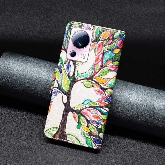 Откидной чехол для Xiaomi 13 Lite, Wallet, tree of life, белый