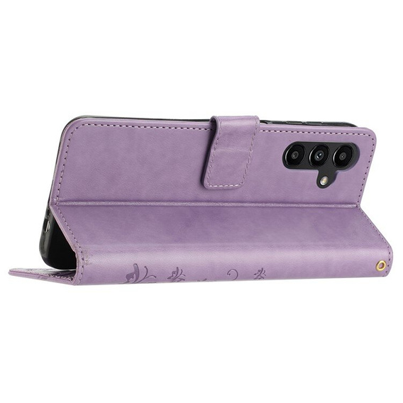 Чохол-книжка для Samsung Galaxy A55 5G, Wallet, Butterfly, фіолетовий