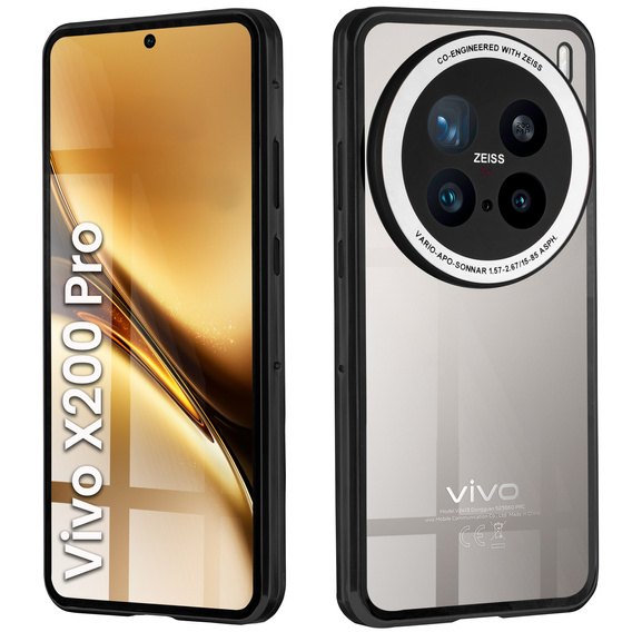 Чохол для Vivo X200 Pro 5G, Magnetic Dual Glass, чорний
