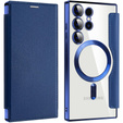 Откидной чехол для Samsung Galaxy S24 Ultra, RFID Wallet MagSafe CamShield, темно-синий