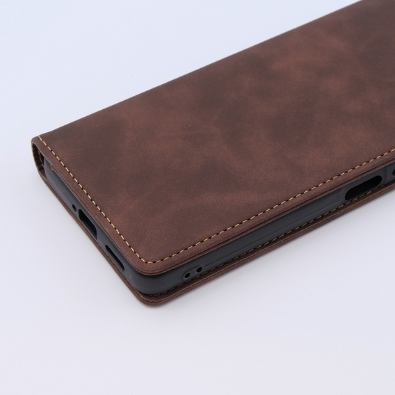 Чехол для Xiaomi Redmi Note 12 5G / Poco X5 5G, ERBORD Vintage, бумажник с клапаном, кофе