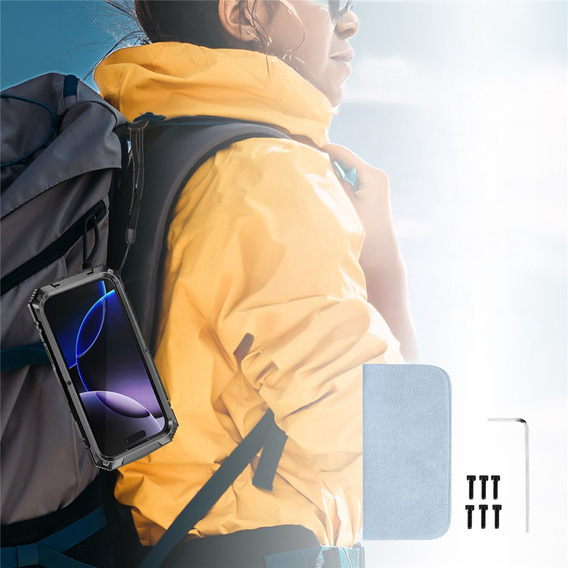 Чохол R-JUST з підставкою та вбудованим склом для iPhone 17 Pro