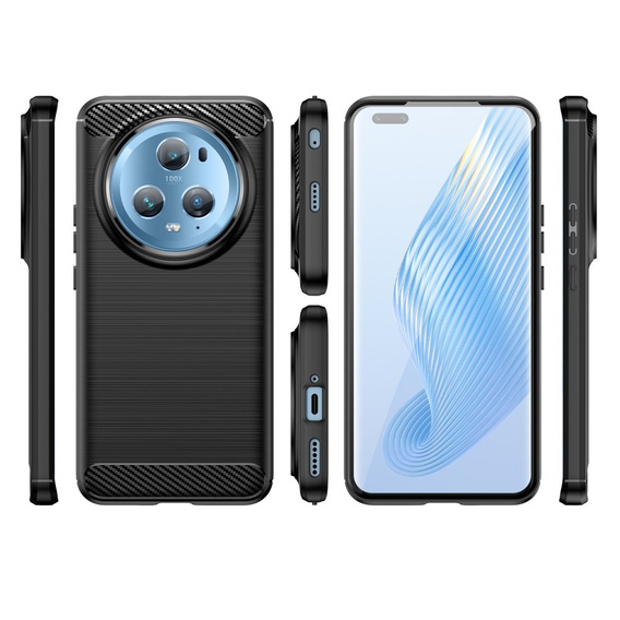 Чoхол до Honor Magic 5 Pro, Carbon, чорний