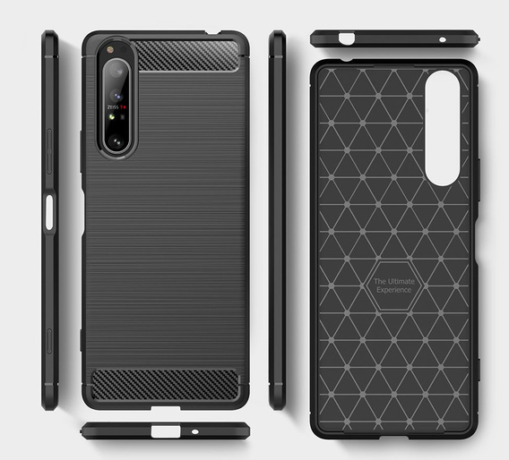 Чехол до Sony Xperia 1 II, Carbon, чёрный