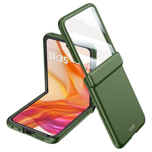 Чехол со стеклом для Samsung Galaxy Z Flip5 5G, PC Case, чёрный