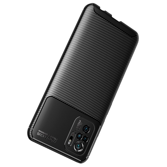 Чoхол до Xiaomi Redmi Note 10/10S, Carbon Gel, чорний