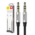 BASEUS Yiven M30 Kabel Minijack 3.5mm Aux 1.5m - Silver/Black