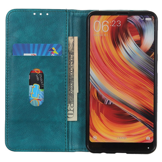 Чехол до Sony Xperia 10 V, Wallet Litchi Leather, зелёный