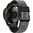 Силиконовый ремешок для Garmin Fenix 5/6/7 Forerunner 945/935, Grey / Black