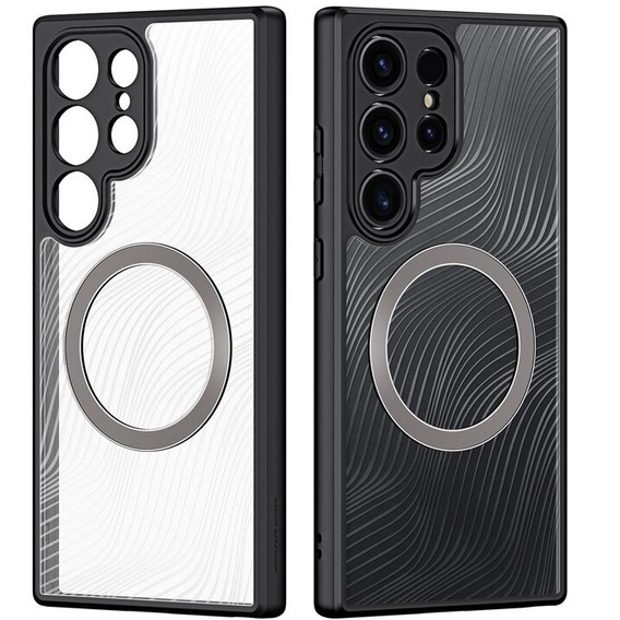 Чохол DuxDucis для Samsung Galaxy S24 Ultra, Aimo Case, для MagSafe, прозорий / чорний