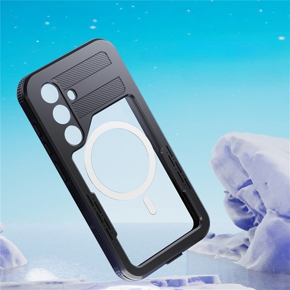 Водонепроницаемый чехол для Samsung Galaxy S24, Redpepper, для MagSafe, чёрный