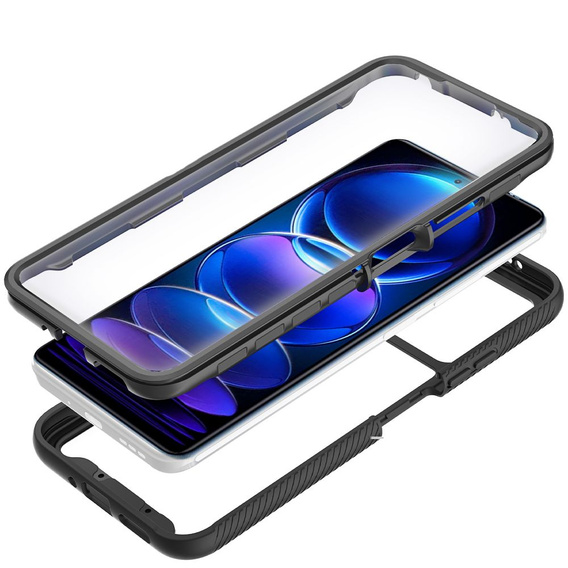 Чехол для Xiaomi Redmi Note 12 5G / POCO X5 5G, Shockproof, с пленкой, чёрный