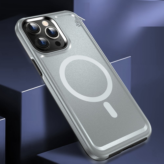 Чохол MagGuard для iPhone 15 Pro Max, MagSafe, сріблястий