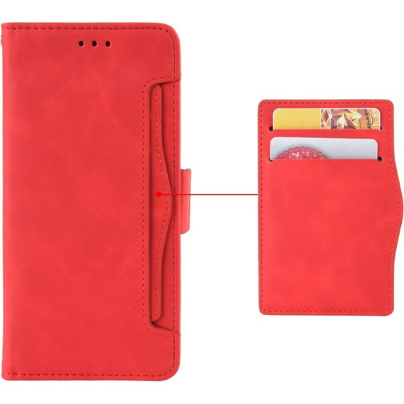 Откидной чехол для Honor 90, Card Slot, красный