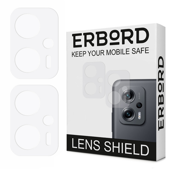 2x закаленное стекло ERBORD для камеры Xiaomi Poco X4 GT