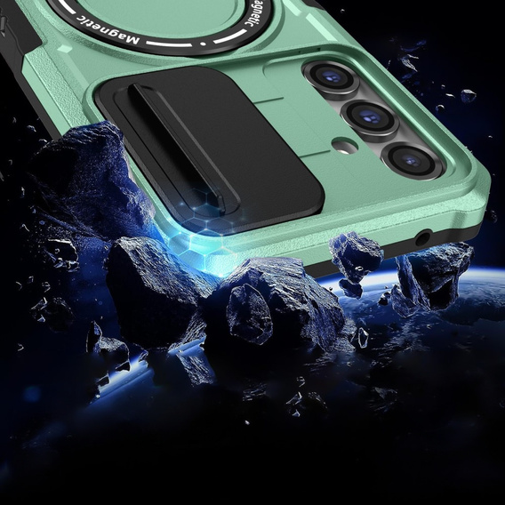 Броньований чохол для Samsung Galaxy S23 FE, CamShield MagSafe, зелений