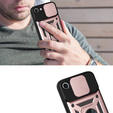 Броньований чохол для iPhone 16E, CamShield Slide, рожевий + Загартоване скло 9H