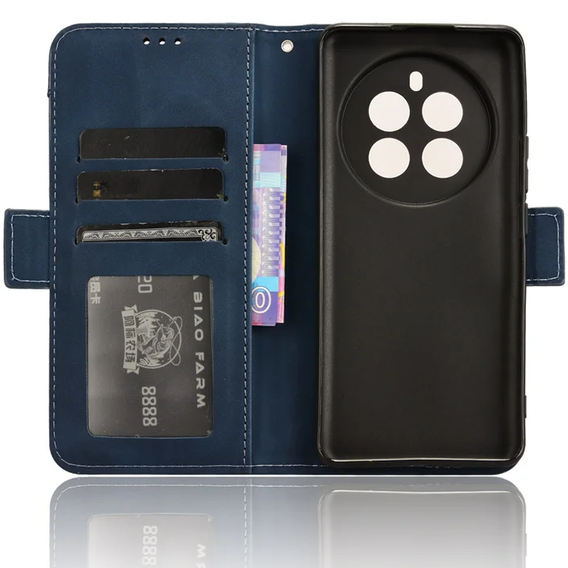 Футляр з клапаном для Realme 12 Pro 5G / 12 Pro+ 5G, Card Slot, темно-синій