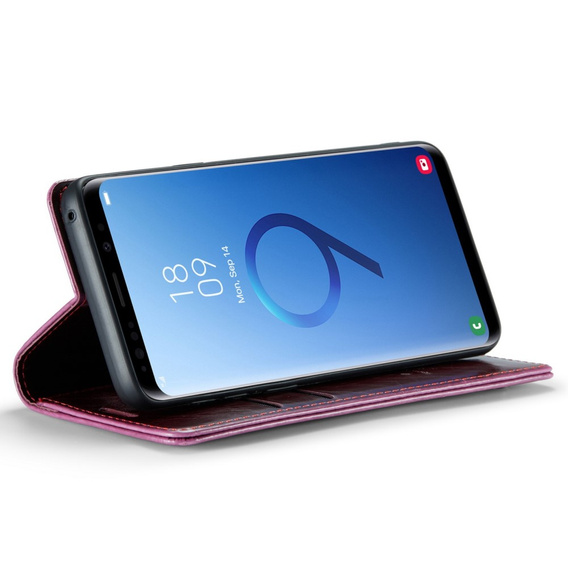 Флип-кейс CASEME для Samsung Galaxy S9+ Plus, Waxy Textured, красный