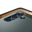 Чехол Spigen для Samsung Galaxy S25, Tough Armor Mag MagSafe, зелёный + закаленное стекло 9H