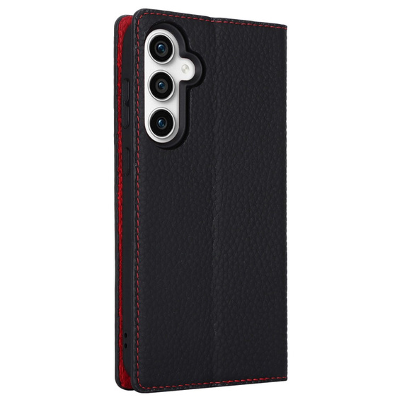 Откидной чехол для Samsung Galaxy A25 5G, Litchi Skin Grain, чёрный