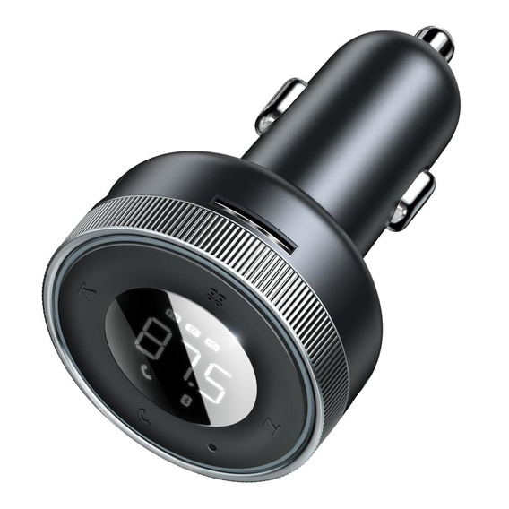 Baseus S13 Аітомобільний зарядний пристрій  2-Port USB + Transmiter FM - Black