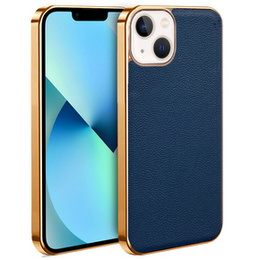 Чехол до iPhone 13, Cowhide Leather, синий