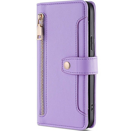 Откидной чехол для Samsung Galaxy S23, Wallet Zipper Pocket, фиолетовый