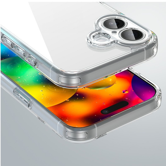 Чехол для iPhone 17, с крышкой камеры, прозрачный