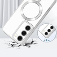Чохол для Samsung Galaxy S23 Plus, Electro MagSafe, сріблястий + Скло на екран