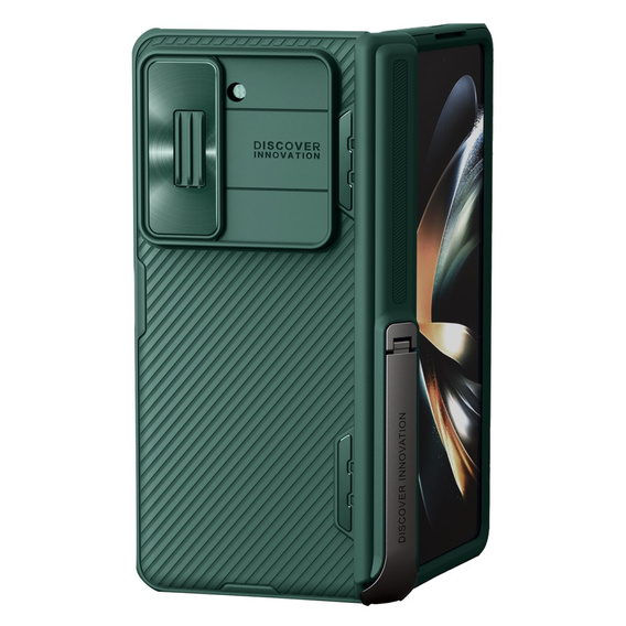 Чехол NILLKIN для Samsung Galaxy Z Fold5 5G, CamShield Pro Case, с подставкой, зелёный
