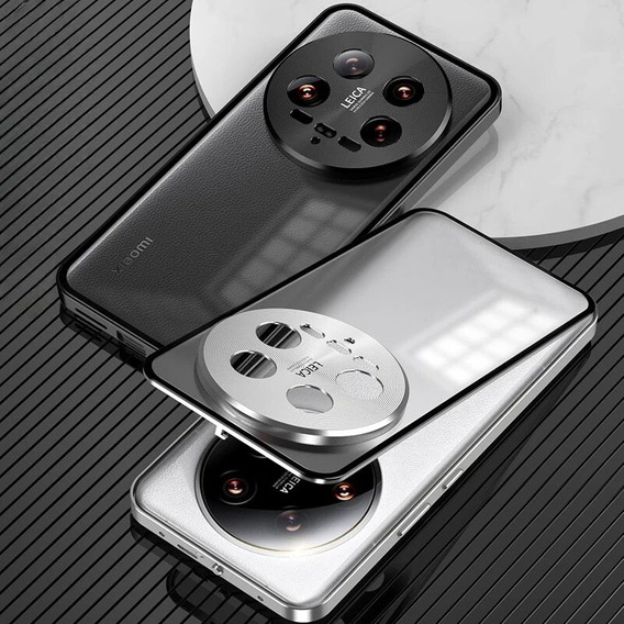 Чехол для Xiaomi 14 Ultra, Magnetic Dual Glass, чёрный