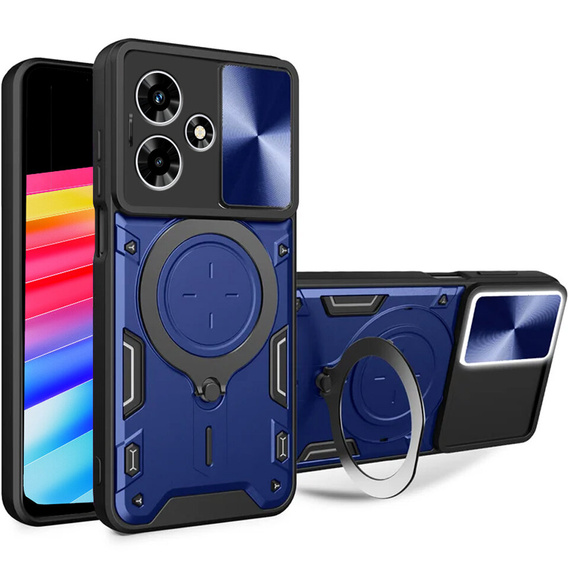 Бронированный чехол для Infinix Hot 30 4G, CamShield Slide, синий 